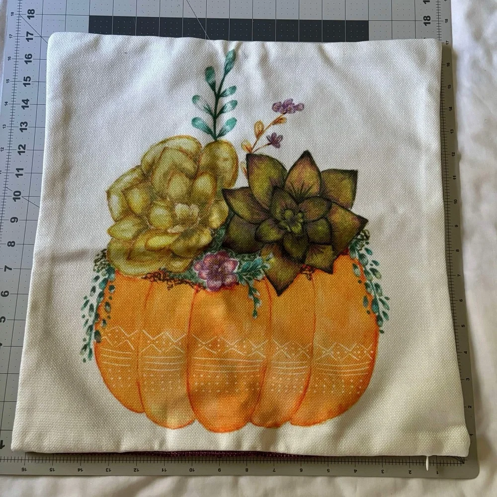 Fall NWT decorative pillow cases One Pumpkin 2 Halloween Set of 3